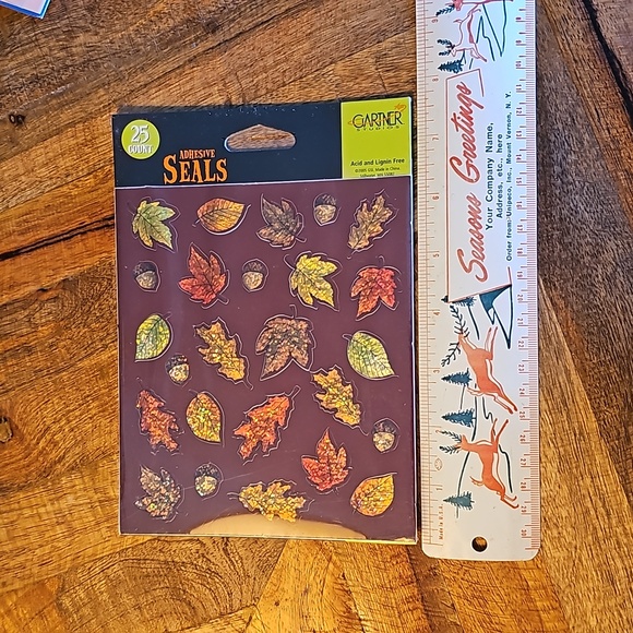 Fall Leaf Leaves sticker sheet stickers seals holographic Gartner Studios - Picture 4 of 8